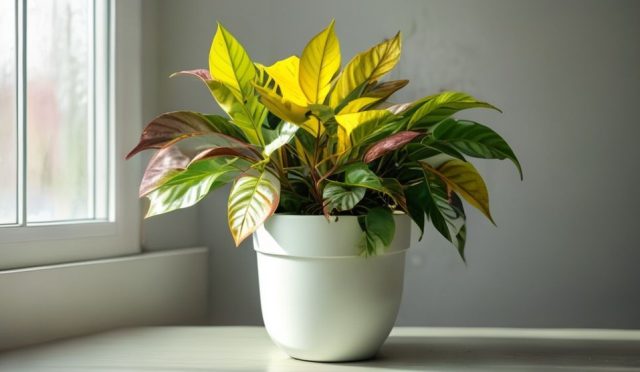 AI generated (Gemini + Flux) featured image for: Ev Bitkilerinde Sık Görülen Sorunlar ve Çözümleri (Prompt: A crisp, realistic photography image showing a potted houseplant displaying common problems. Promine)