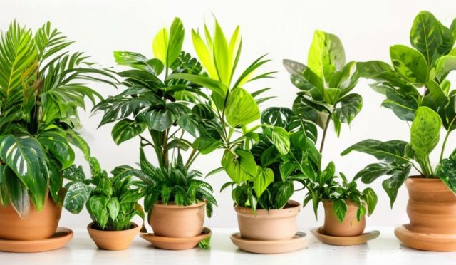 AI generated (Gemini + Flux) featured image for: Ev Bitkilerinizi Sağlıklı Tutmanın Sırları (Prompt: A vibrant, naturalistic image showing a collection of lush, healthy houseplants. Each plant boasts r)